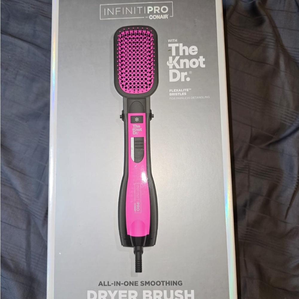 Pink and Black Detangling Hair Brush